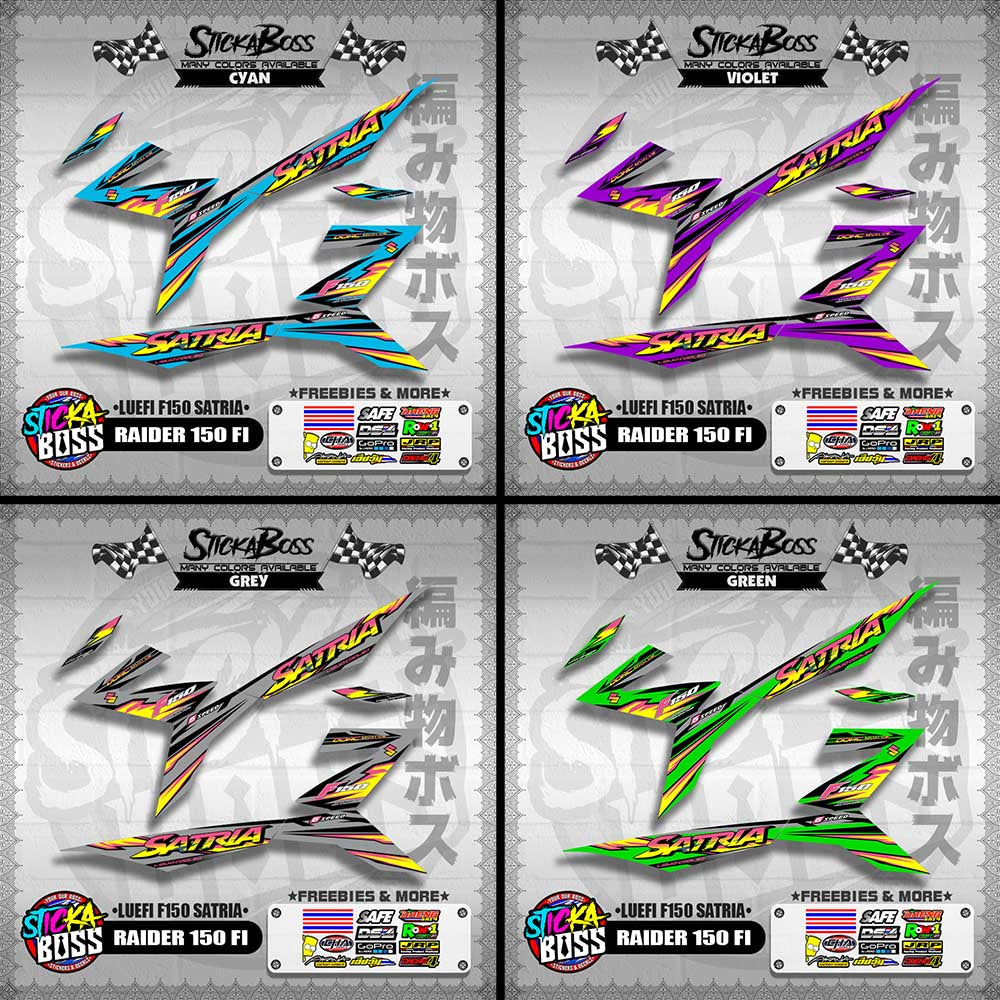 RAIDER 150 FI DECALS ( LUEFI F150 SATRIA )【WITH FREEBIES】