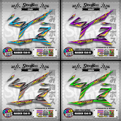 RAIDER 150 FI DECALS ( LUEFI F150 SATRIA )【WITH FREEBIES】