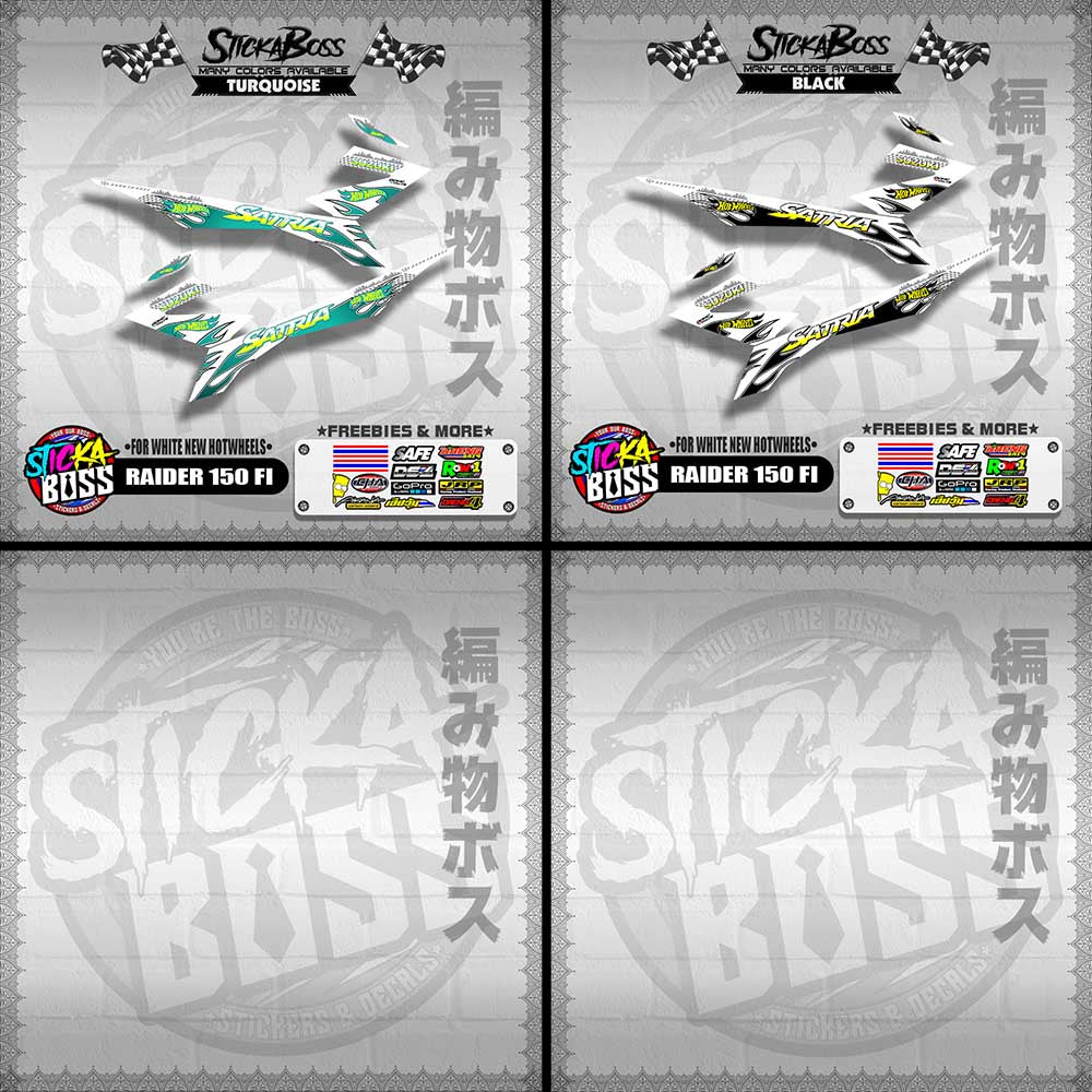 RAIDER 150 FI DECALS ( FOR WHITE NEW HOTWHEELS )【WITH FREEBIES】