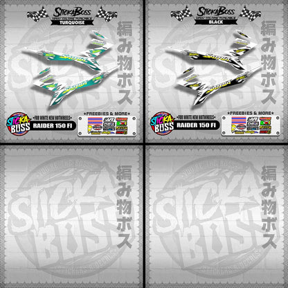 RAIDER 150 FI DECALS ( FOR WHITE NEW HOTWHEELS )【WITH FREEBIES】