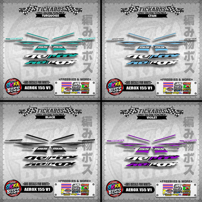 AEROX 155 V1 DECALS ( ABS DECALS FOR WHITE ) 【WITH FREEBIES】