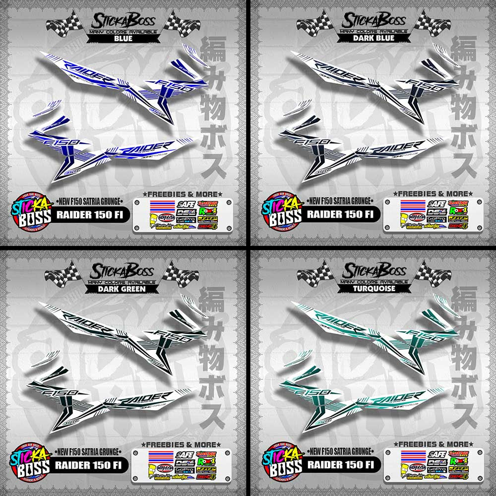 RAIDER 150 FI MALAYSIAN DECALS ( NEW F150 SATRIA GRUNGE )【WITH FREEBIES】