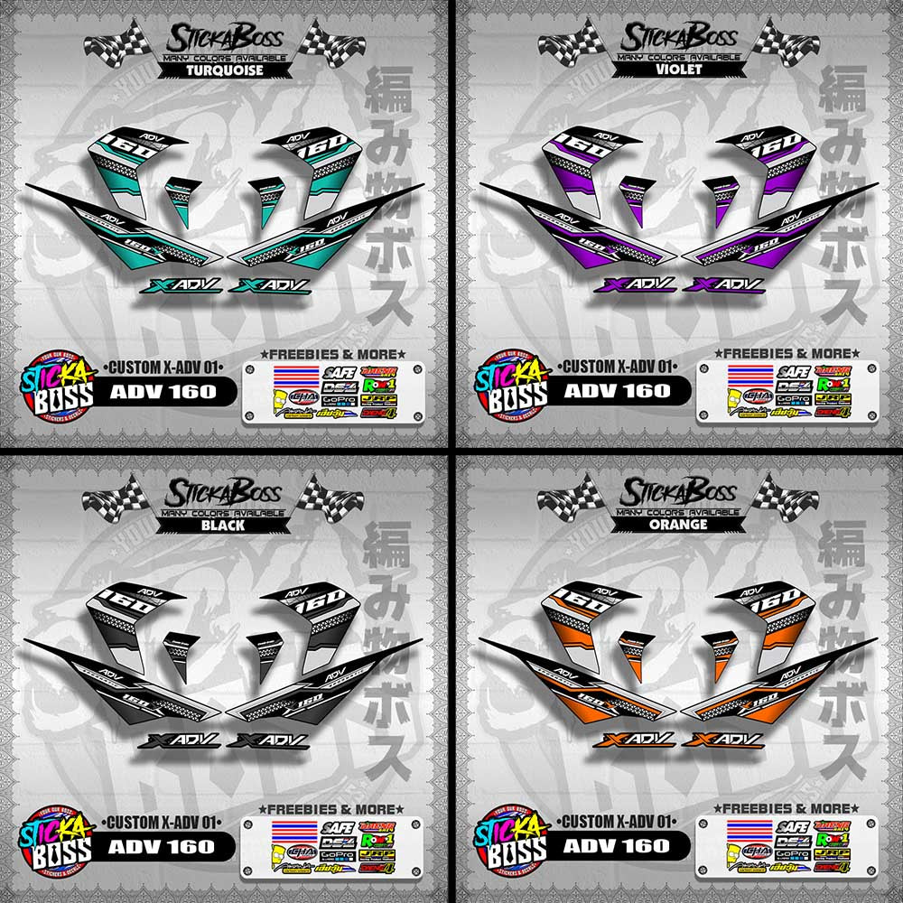 ADV 160 DECALS ( CUSTOM X-ADV 01 )【WITH FREEBIES】