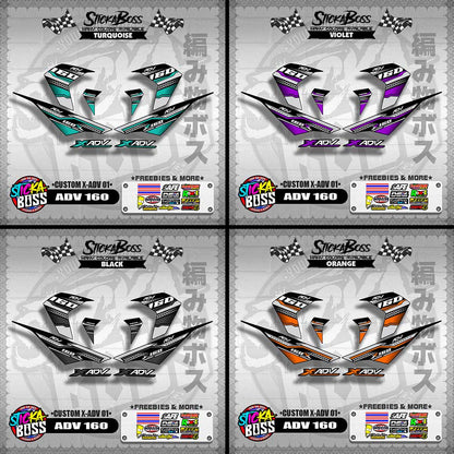 ADV 160 DECALS ( CUSTOM X-ADV 01 )【WITH FREEBIES】