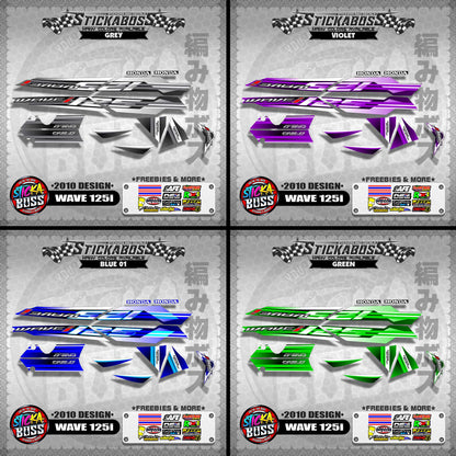 WAVE 125i STOCK DECALS ( 2010 DESIGN )【WITH FREEBIES】