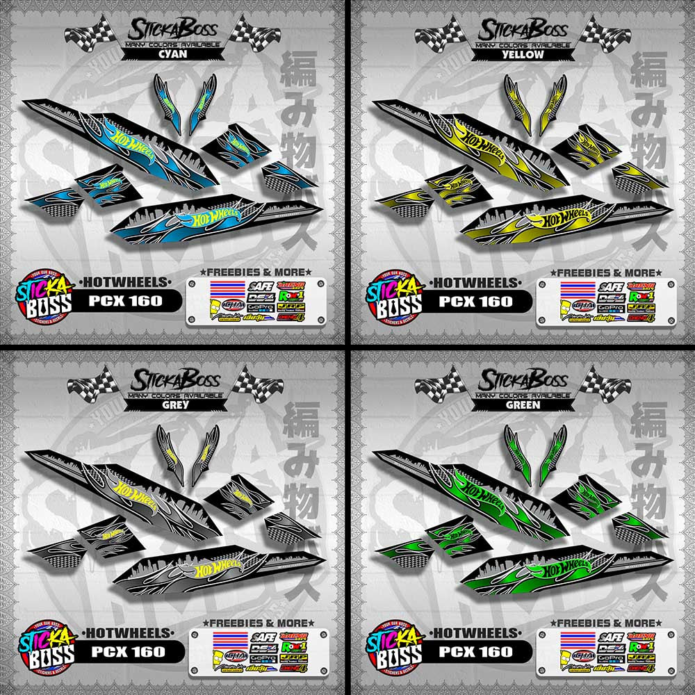 PCX 160 DECALS ( NEW HOTWHEELS )【WITH FREEBIES】