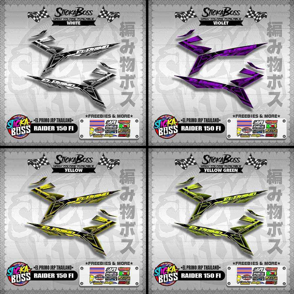 RAIDER 150 FI DECALS ( EL PRIMO JRP THAILAND )【WITH FREEBIES】