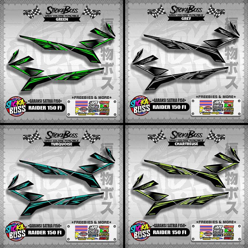 RAIDER 150 FI DECALS ( GARANSI SATRIA F150 )【WITH FREEBIES】