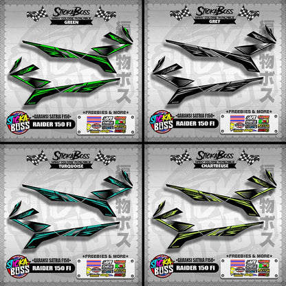 RAIDER 150 FI DECALS ( GARANSI SATRIA F150 )【WITH FREEBIES】