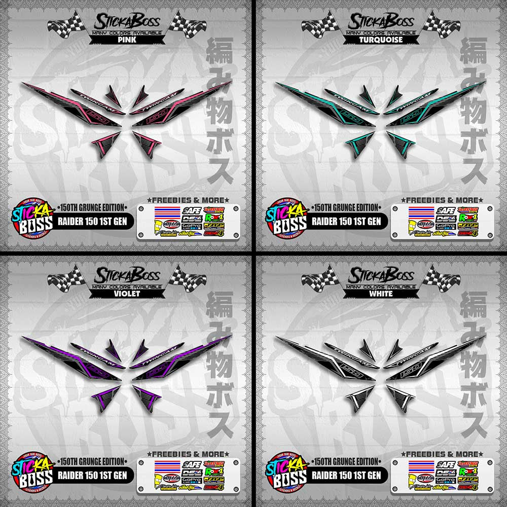 RAIDER 150 1ST GEN DECALS ( 150TH GRUNGE EDITION )【WITH FREEBIES】