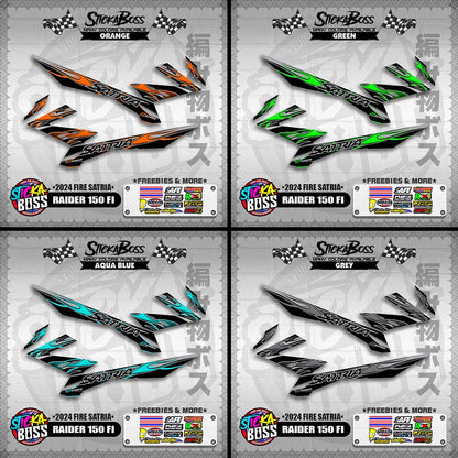 RAIDER 150 FI DECALS ( 2024 FIRE SATRIA )【WITH FREEBIES】