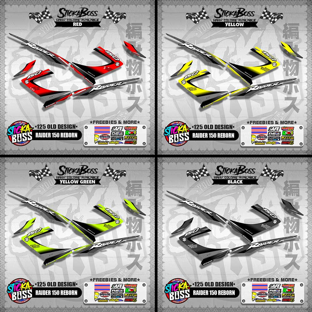 RAIDER 150 REBORN CARB DECALS ( 125 OLD DESIGN )【WITH FREEBIES】