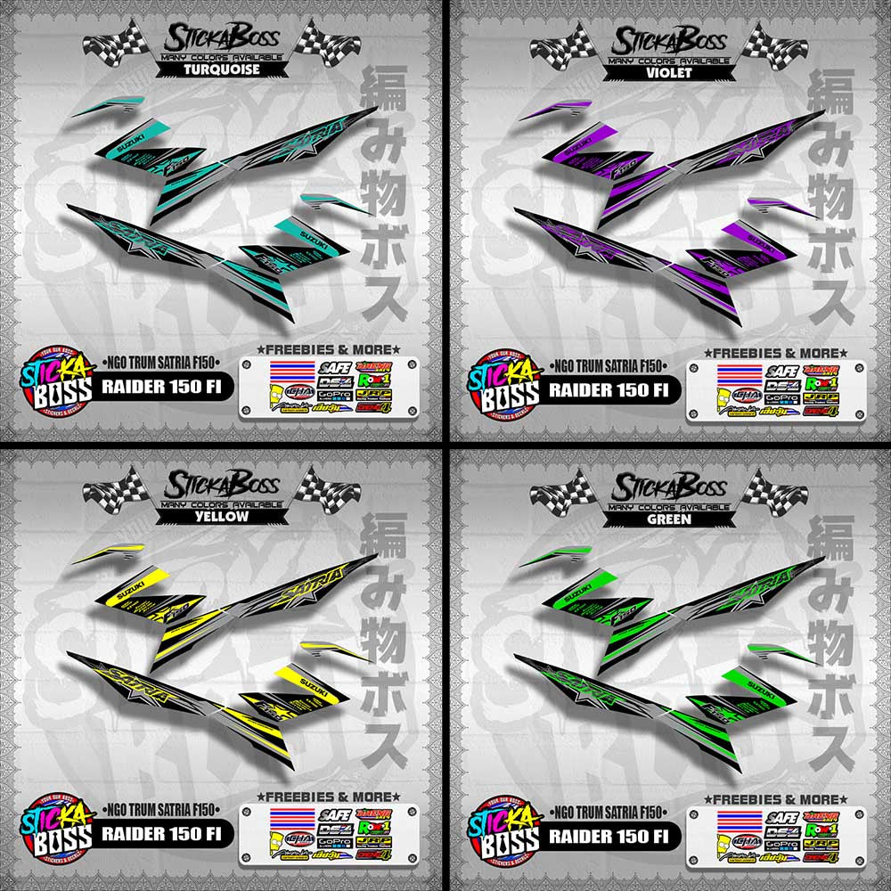 RAIDER 150 FI DECALS ( NGO TRUM SATRIA F150 )【WITH FREEBIES】