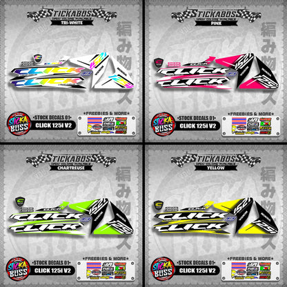 CLICK 125i V2 GAME CHANGER ( STOCK DECALS 01 )【WITH FREEBIES】