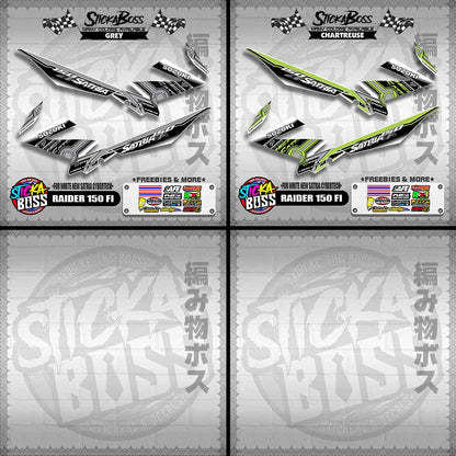 RAIDER 150 FI DECALS ( FOR WHITE NEW SATRIA CYBERTECH )【WITH FREEBIES】