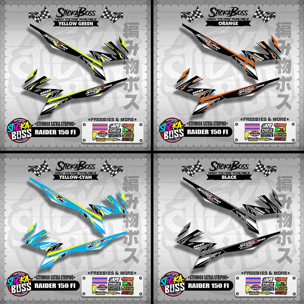 RAIDER 150 FI DECALS ( STFIM008 SATRIA STRIPING )【WITH FREEBIES】