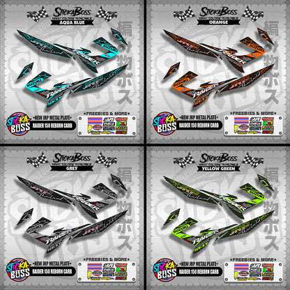 RAIDER 150 REBORN CARB DECALS ( NEW JRP METAL PLATE )【WITH FREEBIES】