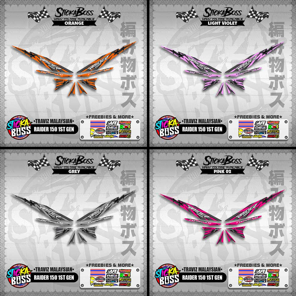 RAIDER 150 1ST GEN DECALS ( TRAVIZ MALAYSIAN )【WITH FREEBIES】