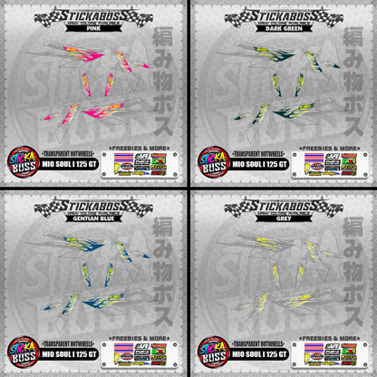 【PREMIUM UV PRINT】TRANSPARENT MIO SOUL I 125 GT DECALS ( TRANSPARENT HOTWHEELS )【WITH FREEBIES】