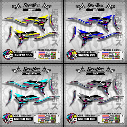 SNIPER 155 DECALS ( Y16ZR STRIPING 2023 )【WITH FREEBIES】