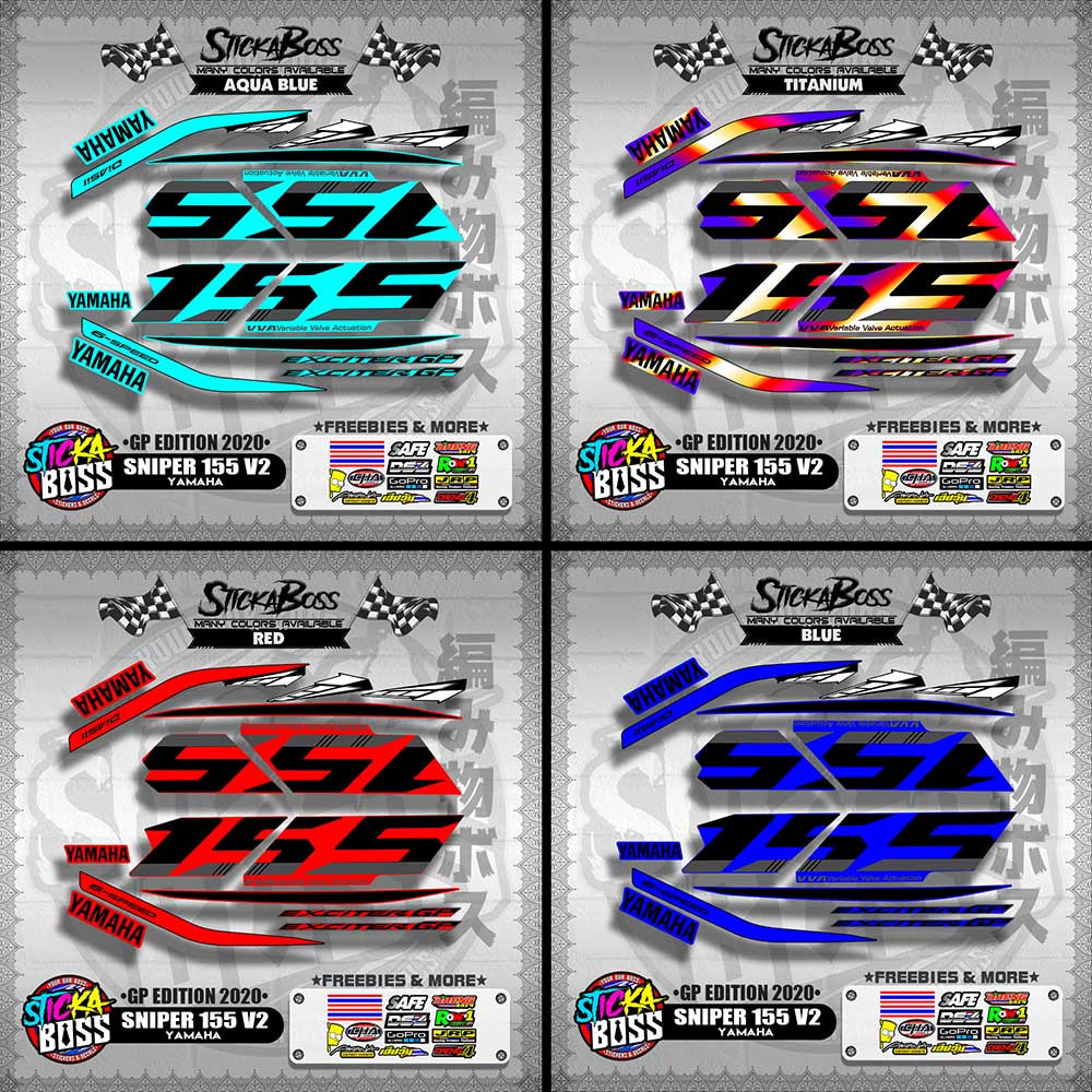 SNIPER 155 V2 DECALS ( GP EDITION 2020 )【WITH FREEBIES】