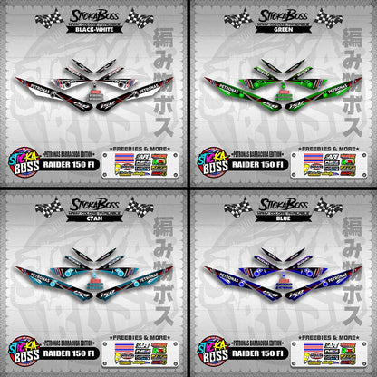 RAIDER 150 FI DECALS ( PETRONAS BARRACUDA EDITION )【WITH FREEBIES】