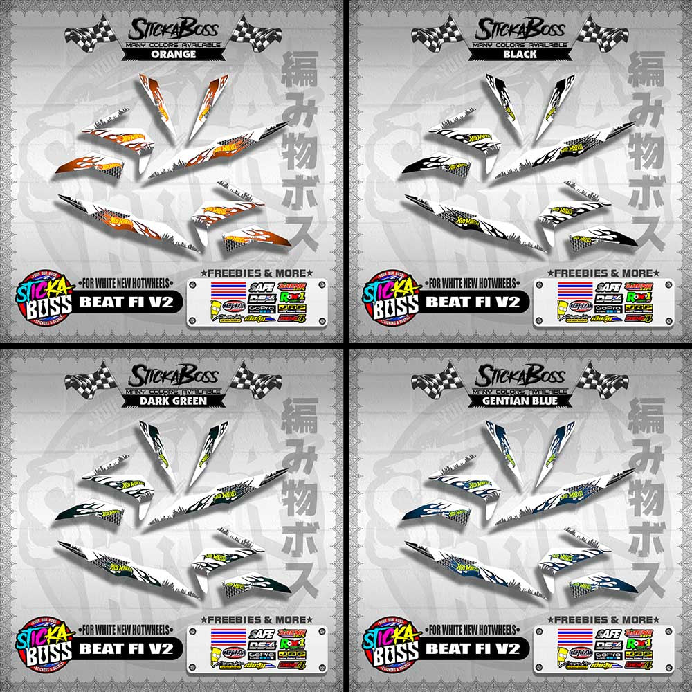 BEAT FI V2 DECALS ( FOR WHITE NEW HOTWHEELS )【WITH FREEBIES】