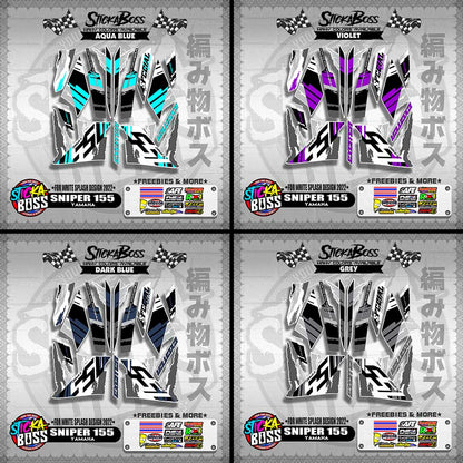 SNIPER 155 NEW STOCK DECALS ( FOR WHITE SPLASH DESIGN 2022 )【WITH FREEBIES】