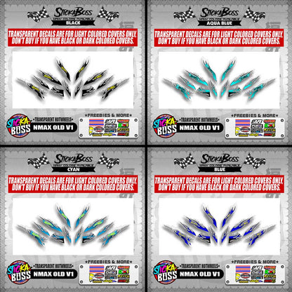 NMAX OLD V1 DECALS ( TRANSPARENT HOTWHEELS )【WITH FREEBIES】