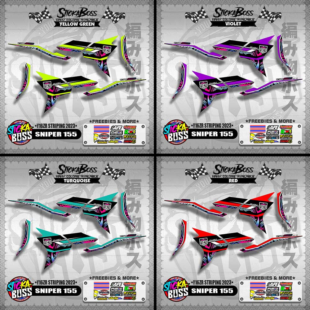 SNIPER 155 DECALS ( Y16ZR STRIPING 2023 )【WITH FREEBIES】