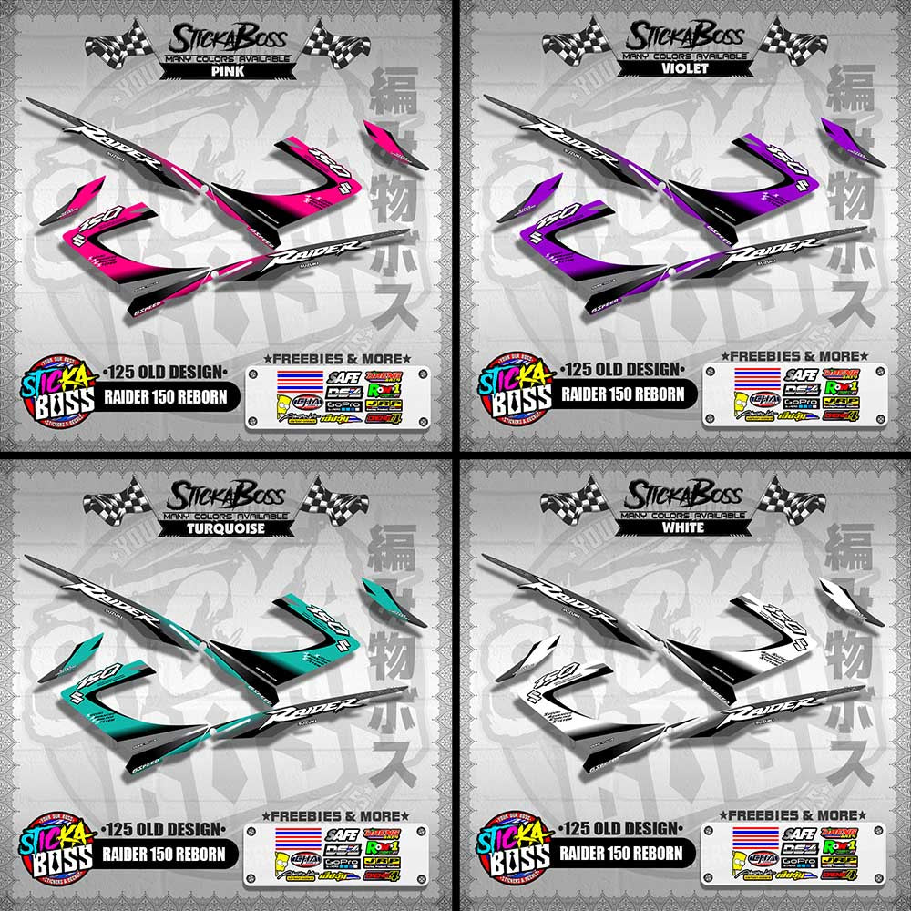 RAIDER 150 REBORN CARB DECALS ( 125 OLD DESIGN )【WITH FREEBIES】