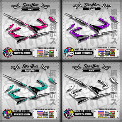 RAIDER 150 REBORN CARB DECALS ( 125 OLD DESIGN )【WITH FREEBIES】