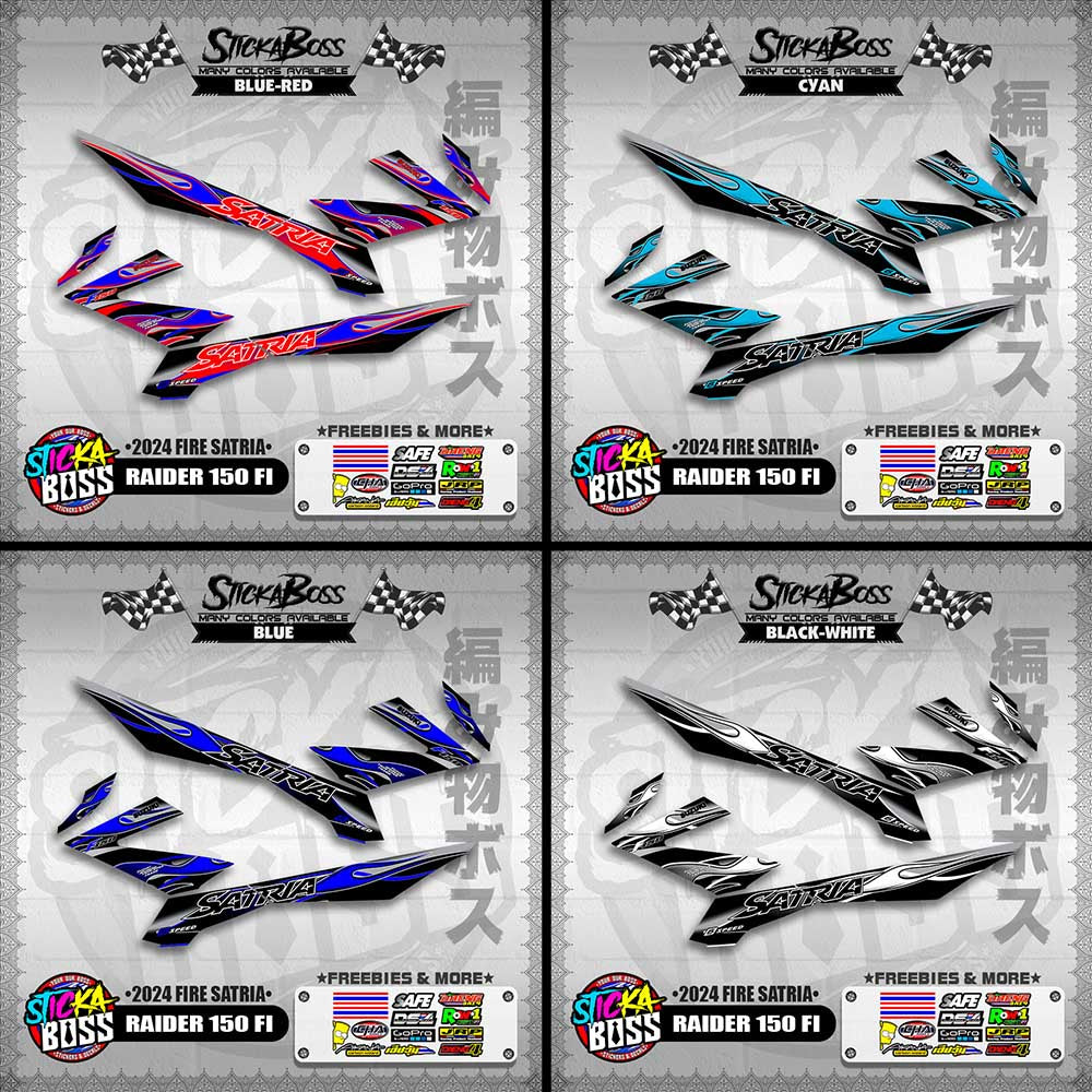 RAIDER 150 FI DECALS ( 2024 FIRE SATRIA )【WITH FREEBIES】