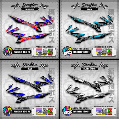 RAIDER 150 FI DECALS ( 2024 FIRE SATRIA )【WITH FREEBIES】