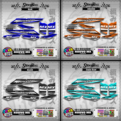 NOUVO MX STOCK DECALS ( 01 DESIGN )【WITH FREEBIES】