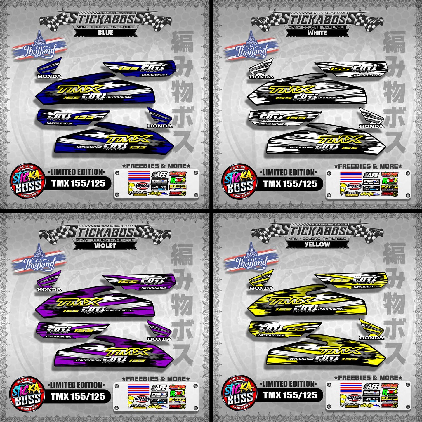 TMX 155 / 125 THAI DECALS ( LIMITED EDITION )【WITH FREEBIES】