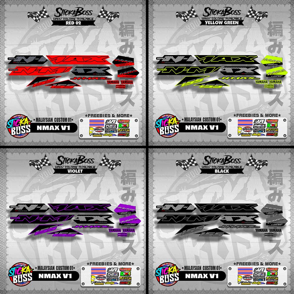 NMAX V1 DECALS ( MALAYSIAN  CUSTOM 01 )【WITH FREEBIES】