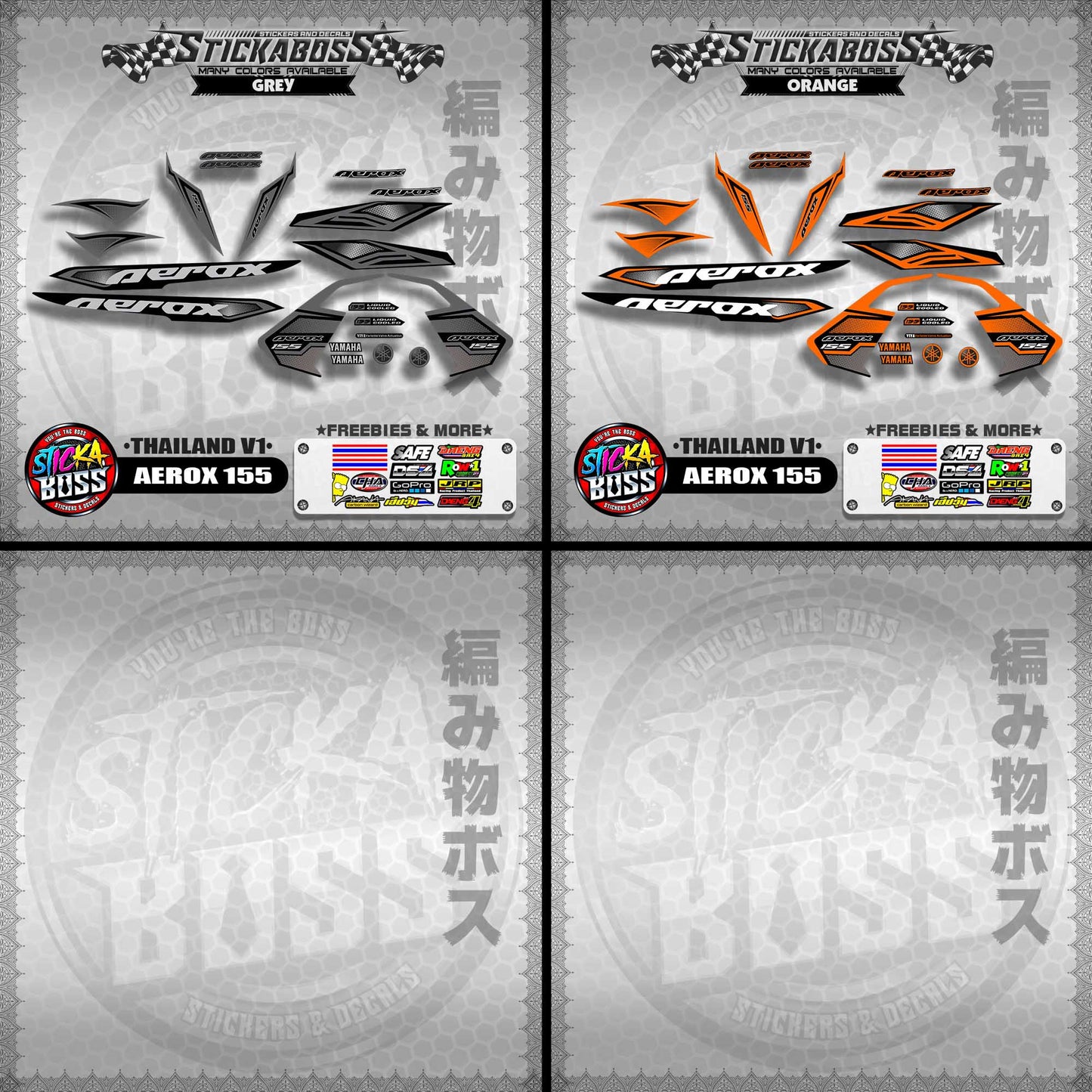 AEROX 155 2020 STOCK DECALS ( THAILAND V1 )【WITH FREEBIES】