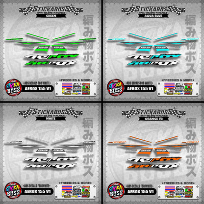 AEROX 155 V1 DECALS ( ABS DECALS FOR WHITE ) 【WITH FREEBIES】