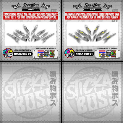 NMAX OLD V1 DECALS ( TRANSPARENT HOTWHEELS )【WITH FREEBIES】