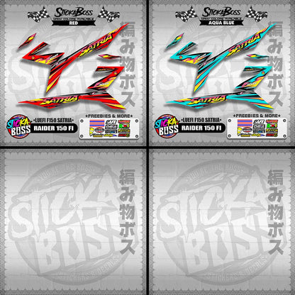 RAIDER 150 FI DECALS ( LUEFI F150 SATRIA )【WITH FREEBIES】