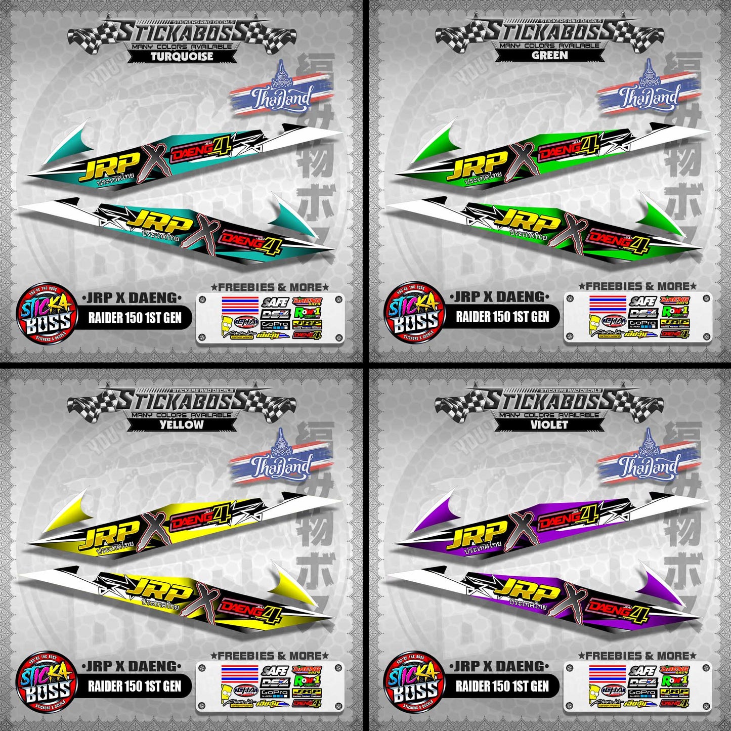 RAIDER 150 1ST GEN DECALS ( JRP X DAENG )【WITH FREEBIES】