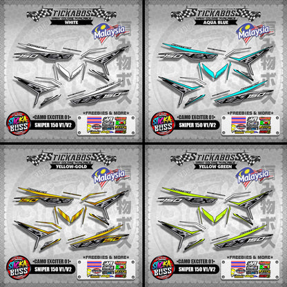 SNIPER 150 V1 / V2 MALAYSIAN DECALS ( CAMO EXCITER 01 )【WITH FREEBIES】MALAYSIA CONCEPT