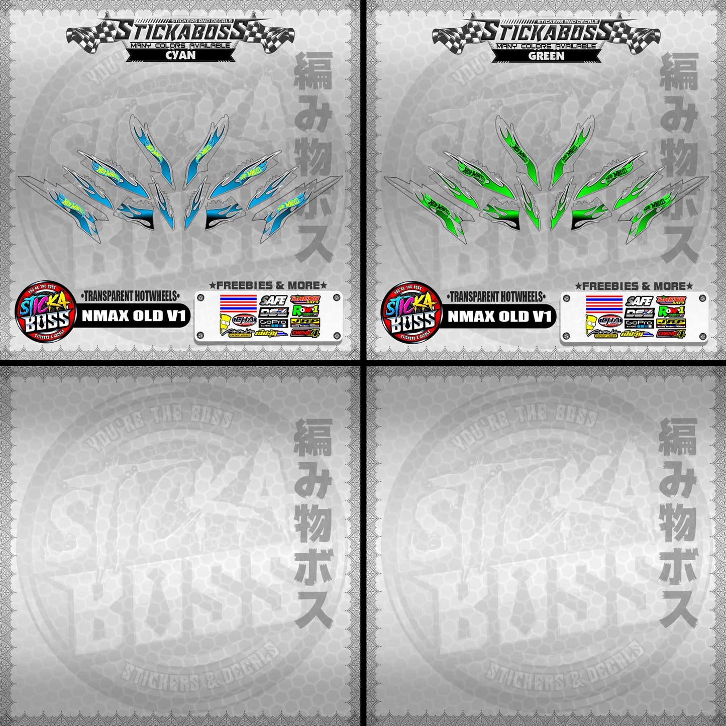 【PREMIUM UV PRINT】TRANSPARENT NMAX OLD V1 DECALS ( HOTWHEELS )【WITH FREEBIES】