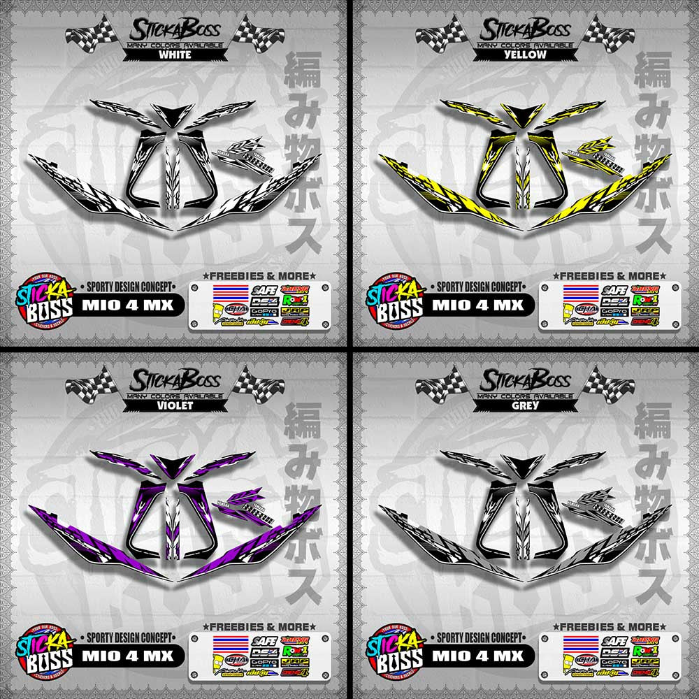 MIO 4 MX DECALS ( SPORTY DESIGN CONCEPT )【WITH FREEBIES】