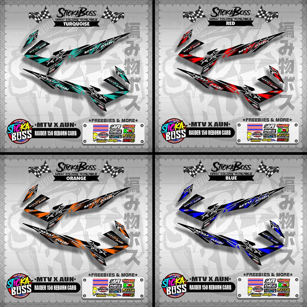 RAIDER 150 REBORN CARB DECALS ( MTV X AUN )【WITH FREEBIES】