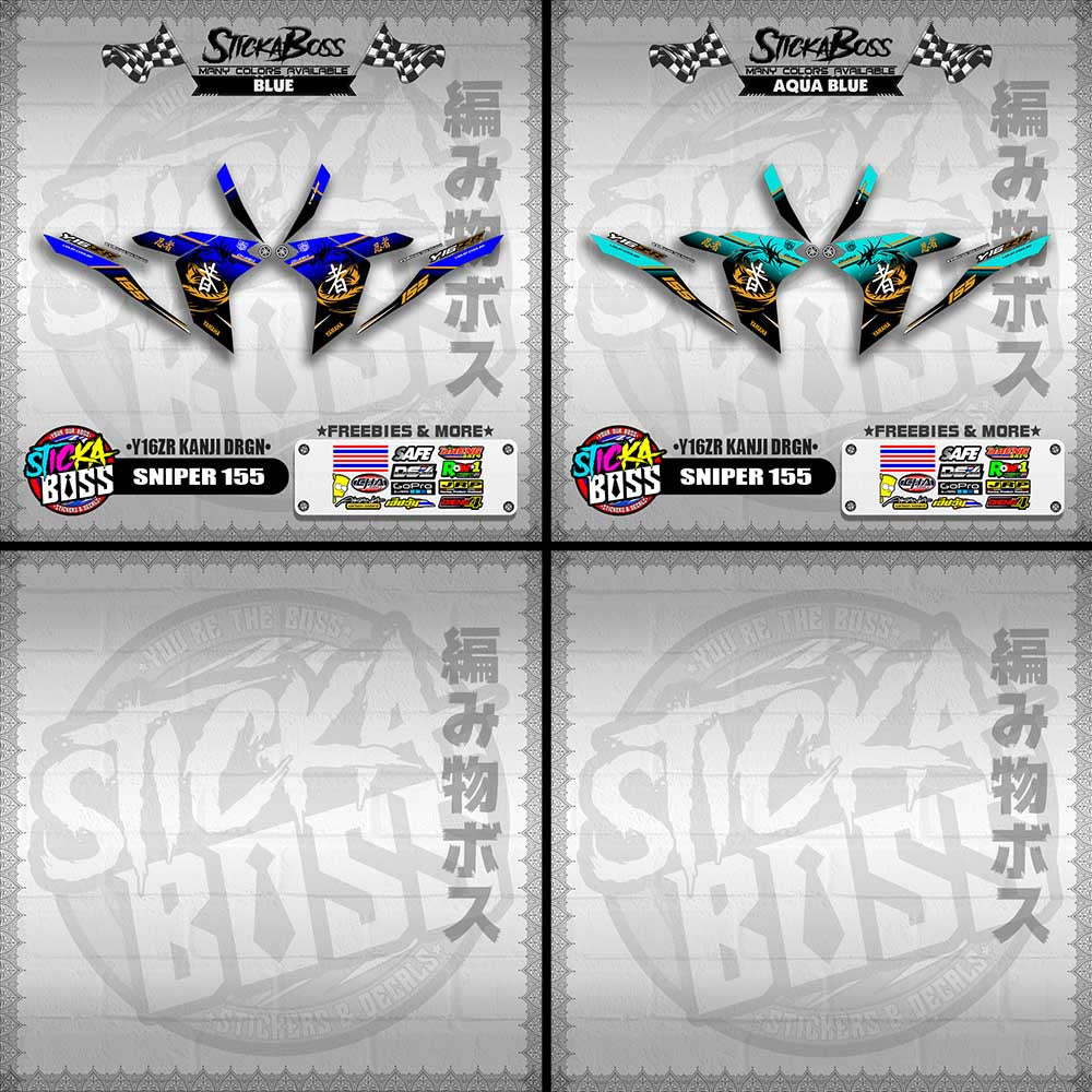 SNIPER 155 DECALS ( Y16ZR KANJI DRGN )【WITH FREEBIES】