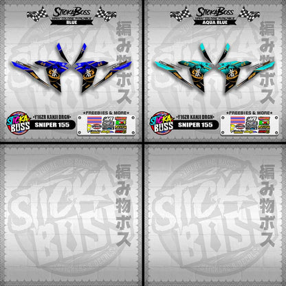 SNIPER 155 DECALS ( Y16ZR KANJI DRGN )【WITH FREEBIES】