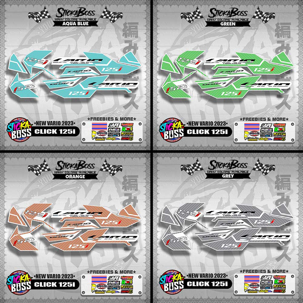 CLICK 125i STOCK DECALS ( NEW VARIO 2023 )【WITH FREEBIES】