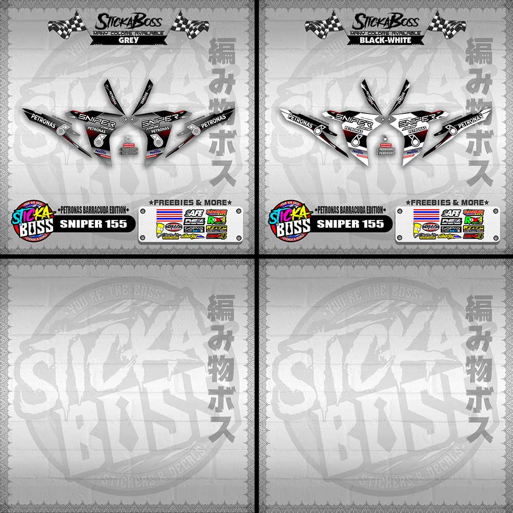 SNIPER 155 DECALS ( PETRONAS BARRACUDA EDITION )【WITH FREEBIES】